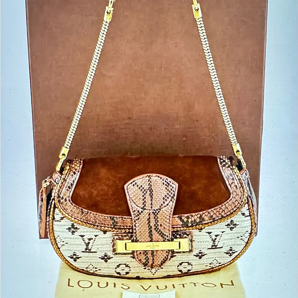 Louis Vuitton Python Suede Monogram Empire Levant… - image 2